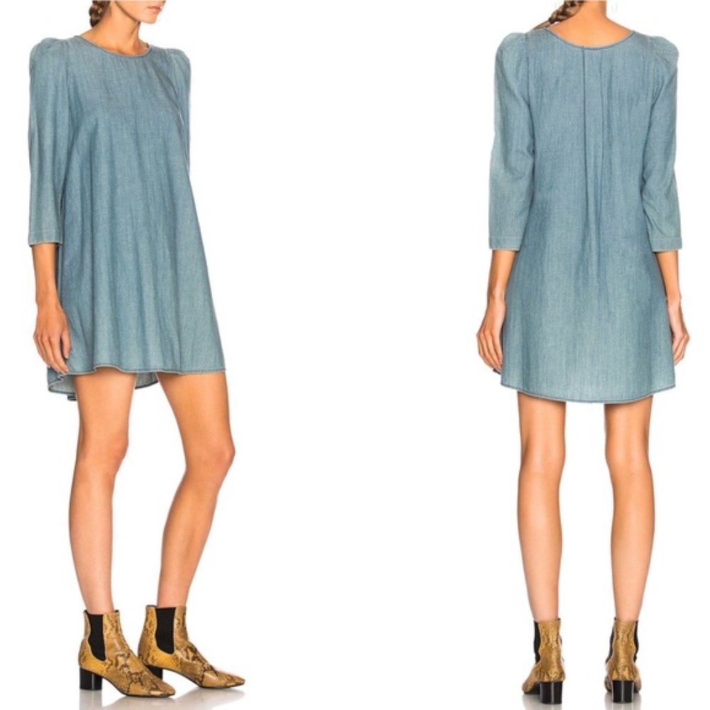 The Great Darling Long Sleeve Dress Blue Size 2/Medium
